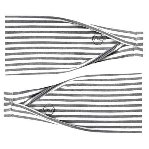 Maven Thread Wide Workout Headbands for Women – Non-Slip Sweatbands for Gym, Running & Yoga - color: Black/White Stripes