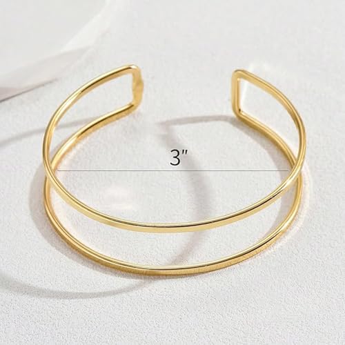 Arm Cuff Gold Arm Bracelet Handmade Upper Jewelry for Women Adjustable Bangle Armband Open Wrist Bracelets Greek Goddess Costume Halloween Costume - color: F:cuffgold-2pcs