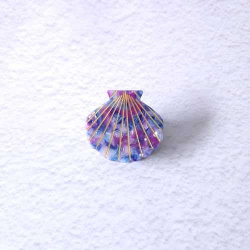 Shell Claw Clip,Acetate Hair Clips,Small Hair Clips for Women,Marble Purple - color: Marble Purple