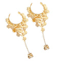 Seawhisper Belly Dance Golden/Silver Coins Necklace and Earrings Bracelets - color: Golden(2pcs: a pair bracelets)