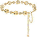 LIMHOO Women's Metal Waist Chain Belts Gold Silver Link Belt for Dresses - color: Circle Gold, size: L: Length 135cm/53.1in