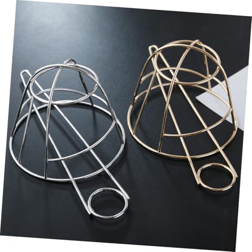 Metal Hair Bun Cage Fork Stick Silver Hollow Hairpin Hair Holder for Women