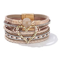 Long tiantian Boho Leather Wrap Bracelets Gifts Trendy Stuff Layered Bangles Bracelets for Women Modern Stackable Infinity Bracelets Bohemian Jewelry Gifts for Women Birthday Gifts - color: A9:Bracelets for Women Trendy(champagne)