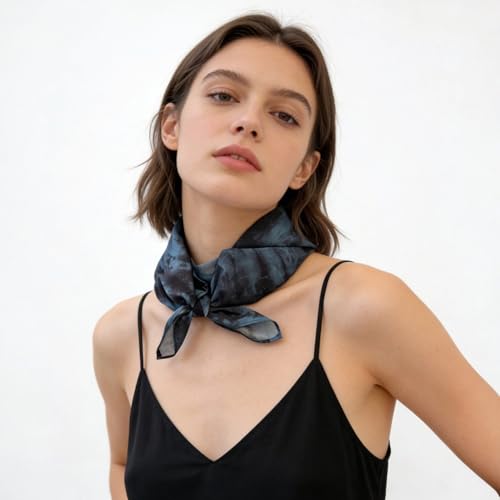 21 x 21 Inch Cotton Bandana for Women and Men,Soft Breathable Head Scarf, Multi-purpose Headband, Hair Scarf - color: Gradient Blue-un10