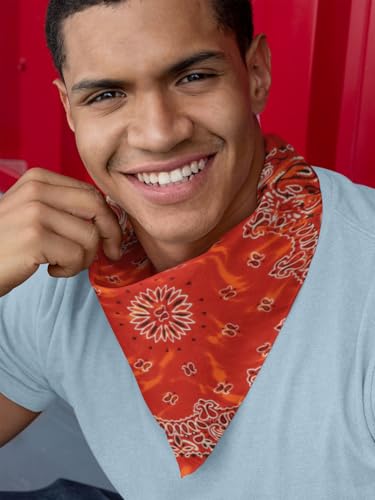 Motique Accessories Modern Tie Dye Bandana - color: Red