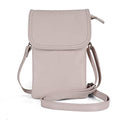 befen Genuine Leather Small Crossbody Bags for Women Cell Phone Bag Cross Body Purses,Silver Zipper - color: Light Beige Pink