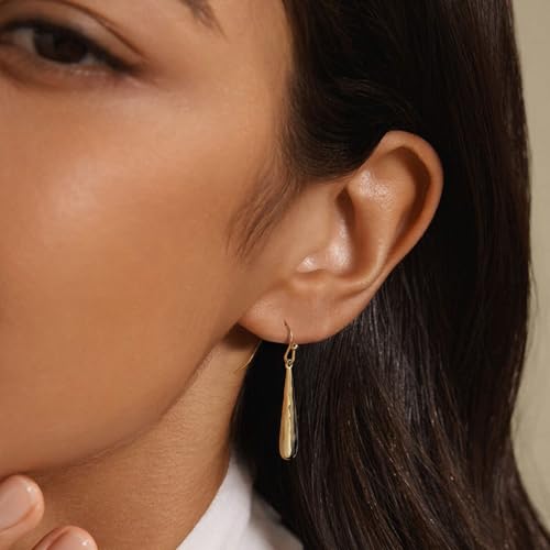 Dangle Earrings For Women, Silver Plated Lightweight Drop Earrings With Sparkling Cubic Zirconia,14K Gold Plated Hypoallergenic Face Shaping Earrings For Wedding Party Daily Office Jewelry Gift - color: Gold-A