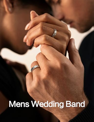 MILACOLATO 925 Sterling Silver Rings for Men Women Oxidized Silver Ring Non Tarnish Vintage Hammered Ring Unisex Wide Thumb Stackable Rings Unique Engagement Wedding Bands Size 9
