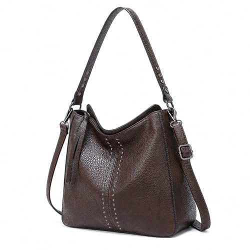 Montana West Hobo Bag for Women Crossbody Purse and Handbags Ladies Chic Shoulder Bags - color: Coffee