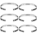 Tondiamo 6 Pack Friendship Bracelets Gifts for Women Engraved Cuff Bracelets Friends Inspirational Stainless Steel Jewelry Friendship Gifts for Birthday Graduation Memorial for Her Mom