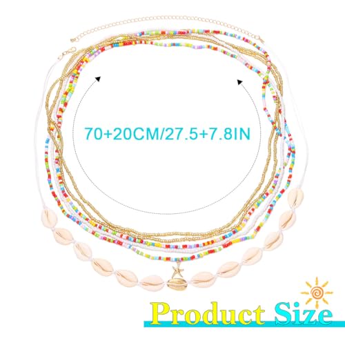 Layered Shell Waist Chain Beaded Belly Chain Fashion Beach Rave Body Accessories for Women
