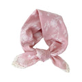 Soft Cotton Like Lace Bandana Headband, Head Wrap, Protective Coverage, Hair Neck Scarf for Women 24 x 24 inch - color: Cas008 - Sewing Flower P