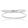 NTLX Crystal Bracelet for Women – Rhinestone Bangle Bracelet – Silver & Gold Plated - Flexible & Adjustable – Two Row - Bridal, Wedding, Prom, Party, Pageant, Evening, Casual, Bracelet - with Gift Box - color: Silver