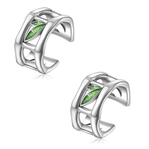 Cuff Earrings 925 Sterling Silver Ear Cuff Earrings Non-Piercing Fake Helix Cartilage Cuff Earrings Various Styles Ear Cuffs Fine Jewelry for Women - color: 3#leave ear cuff