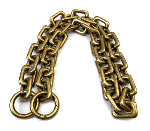VersaKits 23.62'' Bronze Heavyweight Chunky Purse Chain Strap | Premium Zinc Alloy Luxury-Inspired Design Wear-Resistant Finish Easy Clip-On Installation DIY Bag Upgrades - color: Bronze, size: 23.62''(60cm)