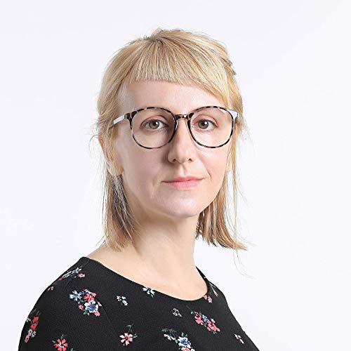 LifeArt Round Blue Light Blocking Glasses, Computer Glasses, Gaming Glasses, TV Glasses for Women Men (Leopard, No Magnification) - color: 12_days_leopard, size: +0.00(No Magnification)