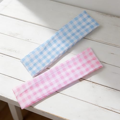 TERSE Plaid Headbands for Women Trendy Hair Accessories: Cute Head Bands for Women's Hair Fashion Hairbands 6PCS - color: Headbands Color- Plaid Print