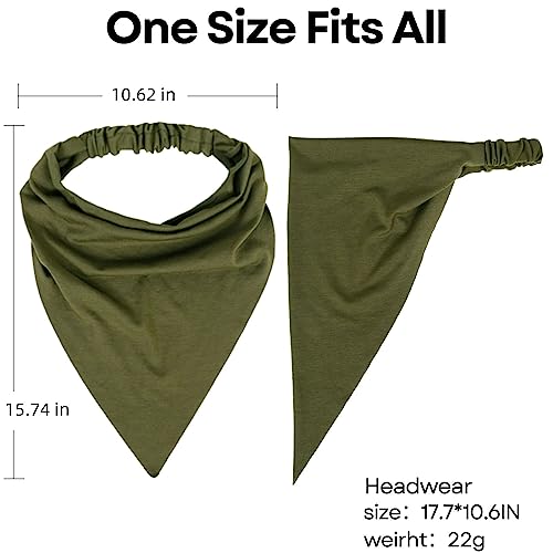 WOVOWOVO 8 Pcs Hair Scarf Headband for Women Girls Non Slip Elastic Boho Triangle Head Scarf Bandana - color: Adequately Nice