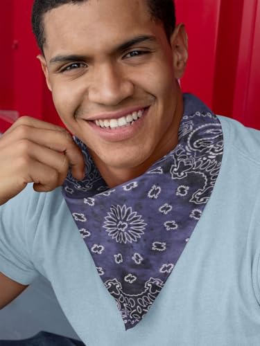 Motique Accessories Modern Tie Dye Bandana - color: Navy