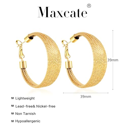 4 Pair Small Gold Hoop Earrings for Women Sensitive Ears - Hypoallergenic 14k Real Gold Plated Hoops Zirconia Cartilage Huggie Earrings Set Helix Piercing Earring Gold Jewelry for Women Gift - color: 1951 Hoop Gold