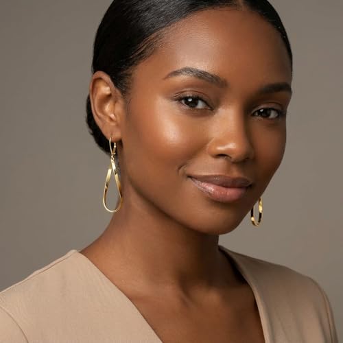 Leverback Dangle Drop Earrings for Women, Hypoallergenic Lightweight Minimalist Jewelry, Fashion Gift for Her, Birthday Anniversary - color: A-Gold