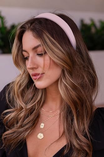 Huachi Headbands for Women Non Slip 1 inch Wide Cute Headbands for Girls, Trendy Head Bands Elastic Hair Bands Fashion Hair Accessories for Women 4PCS - color: Cute Color Set