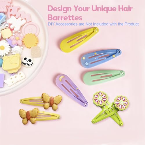 Snap Mini Hair Clips, 100PCS Premium Kids Barrettes Metal Non Slip Hair Bow Clips for Girls Toddler, 1.2 Inch 20 Colors