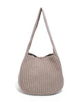 ENBEI Women's Crochet Tote Bag Knit Shoulder bag,Aesthetic Bag,Cute Eco-Friendly Tote for Travel,Daily Use,Gift Box Packaging - color: Khaki
