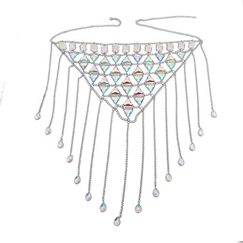 Women's Sexy Suit Body Chain - color: Silvery