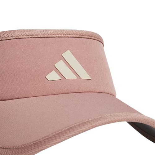 adidas Women's Superlite Visor – Lightweight Moisture-Wicking Running Tennis Hat - color: Warm Clay Pink/Wonder Alumina Grey/3
