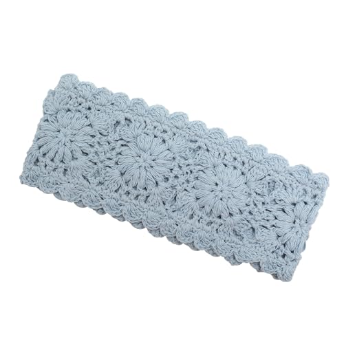ZLYC Women Headband Handmade Crochet Knit Boho Flower Hair Bands (Crochet Blue) - color: Crochet Blue