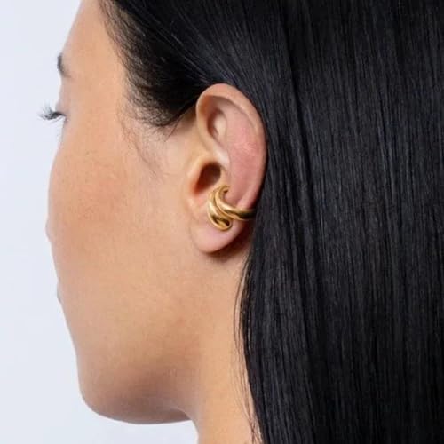Ear Cuffs Non Piercing 14K Gold Plated Ear Cuff Earrings for Women Trendy Clip on Cartilage Earring Stacks Non Pierced Adjustable Fake Earrings Set Jewelry - color: B:Ear Cuff Earrings
