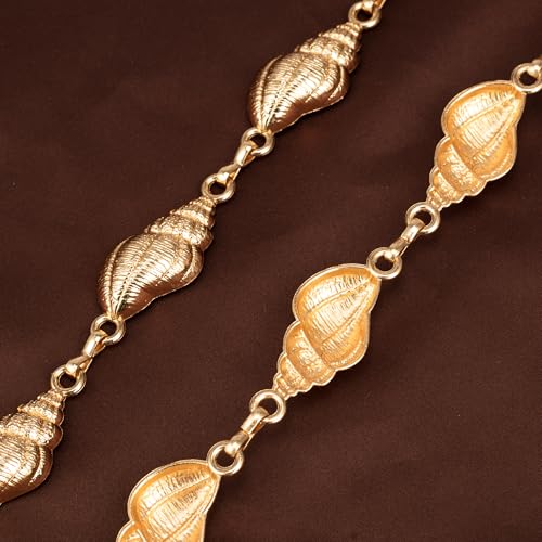 Luvatar Fashion Metal Waist Chain Belt Blouse Dress Sweater Chain Belt… - color: Gold-t90
