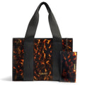 FLAUNT Everyday Tote Bag with Phone Pouch for Women - Lightweight, Airline Approved, Easy To Carry, Foldable & Washable - color: Tortoise Shell