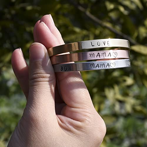 ABBECIAO Copper Cuff Bangle Blanks for Metal Stamping and Engraving (16 Ga.) 3/8" x 6"- Pack of 6 - size: 3/8" x 6"