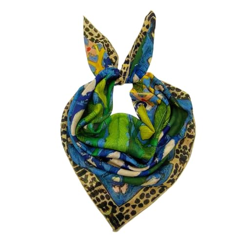Large Cotton Bandana Lightweight Head Hair Scarf Headbands Wraps Cover Handkerchiefs for Women Men 25 x 25 inch - color: Rt32