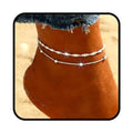 Yalice 925 Silver Ankle Bracelets Chain for Women Dainty 14K Gold Plated Waterproof Beads Anklets Layered Beach Foot Jewelry Gift - color: Silver-Twisted Link