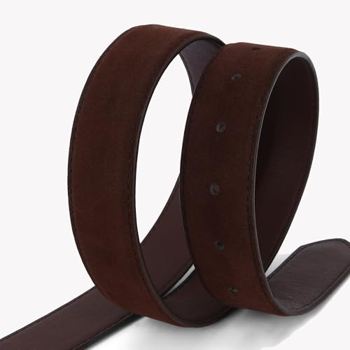 HOTWILL Women Suede Belt for Jeans Dresses Fashion Chunky Ladies Waist Belts with Gold Buckle - color: Coffee, size: Small: 26"-28" (Pant 4-6)