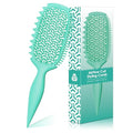 Curl Defining Brush for Thick Coily Hair, Firm-Bristle TPEE Detangling Brush for Coarse 4A–4C Curls, Dual-Sided Wide & Narrow Tooth Brush for Wet & Dry Curl Shaping– Women & Men (Aqua Mint) - color: Aqua Mint