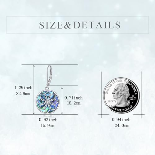 TIGER RIDER Abalone Shell 925 Sterling Silver Dangle Earrings Lightweight Filigree Dangle Drop Earrings for Women - style: Celtic Filigree