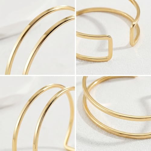 Long tiantian Arm Cuff Gold Bangles Cuff Bracelets Adjustable Upper Arm Jewelry for Women Beach Jewelry Trendy Stuff Gifts - color: A8:Arm Cuff