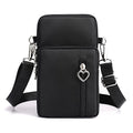 WITERY Waterproof Nylon Cute Crossbody Cell Phone Purse Smartphone Wallet Bag for Women - color: Black 1