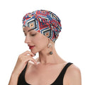 ZLYC Chemo Headwear for Women Pre Tied Turban Headwear Lightweight Beanie Hat - color: Boho Red