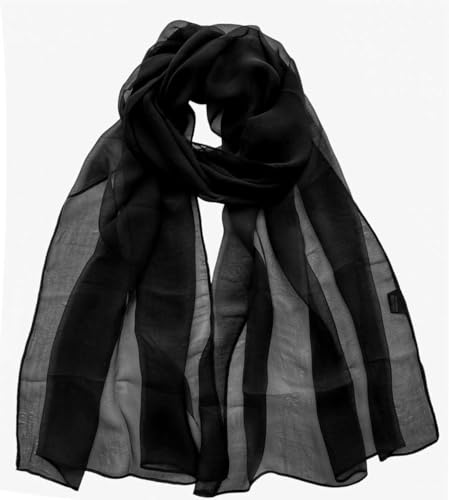 Xyueanlo Scarfs for Women Fashion Scarves Print Pattern Lightweight Sunscreen Scarf Wraps Shawls - color: Black