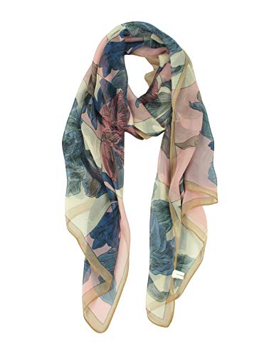 PANTONIGHT Long Chiffon Fashion Scarf Lightweight Chiffon Sheer for women - color: Pink 727