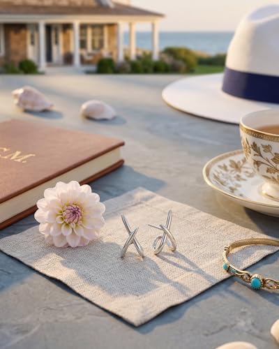 Gold Earrings for Women Trendy,14K Gold Stud Earrings Dainty Earrings Simple Minimalist Gold Earrings Hypoallergenic Earring for Women Gifts - color: Sloane & Silver