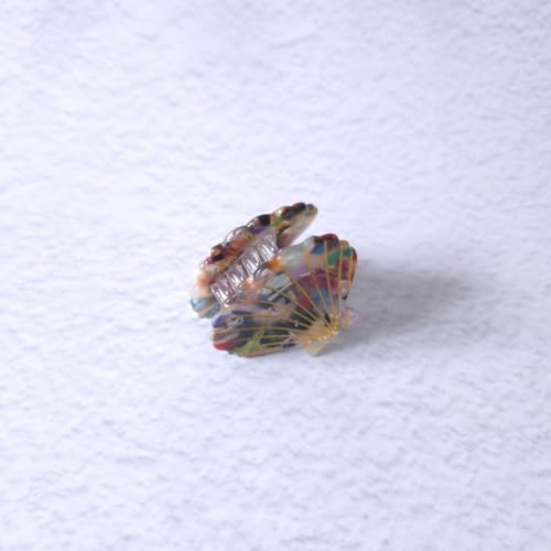 Shell Claw Clip,Acetate Hair Clips,Small Hair Clips for Women,Marble - color: Marble