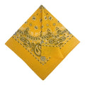 Single Pack Bandanas 60s Premium Cotton Soft Thin Handfeel Large Handkerchief for Men and Women - color: Golden