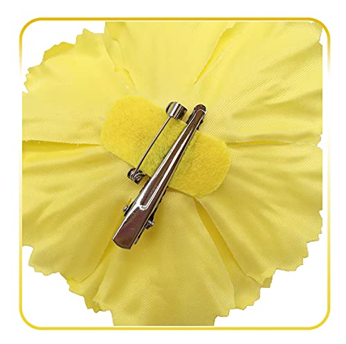 Hair Flower Clips Brooch Boutique Hair Accessories Bohemia Hairpins for Women Girls (Yellow) 1 Count (Pack of 1) - color: Yellow