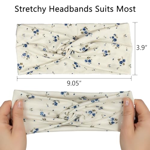 Waliah 6 Pcs Cute Headbands for Women Trendy Head Bands for Women's Hair Non Slip Fashion Headband
